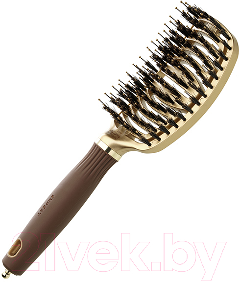 Расческа Olivia Garden Expert Care Flex Boar&Nylon Bristles Gold&Brown