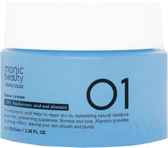 Крем для лица Monic Beauty Skin Code 01 Гиалуроновая кислота и аллантоин (100мл)