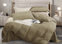 Комплект постельного белья Бояртекс Мятка №17-0627 Евро-стандарт (олива) - 