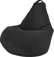 Бескаркасное кресло Sled Велюр 110x110x160 (черный) - 