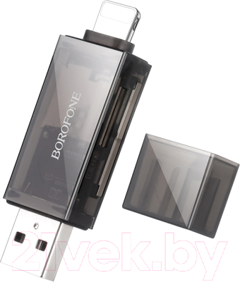 Картридер Borofone DHB03 USB 2.0/iPhone (черный)