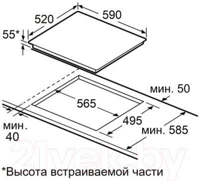 Индукционная варочная панель Maunfeld CVI593SBBK