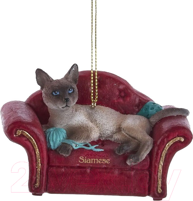 Елочная игрушка Kurt S. Adler Сиамская кошка на диване / E0671_4