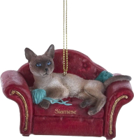 Елочная игрушка Kurt S. Adler Сиамская кошка на диване / E0671_4 - 