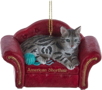 Елочная игрушка Kurt S. Adler Американская кошка на диване / E0671_7 - 