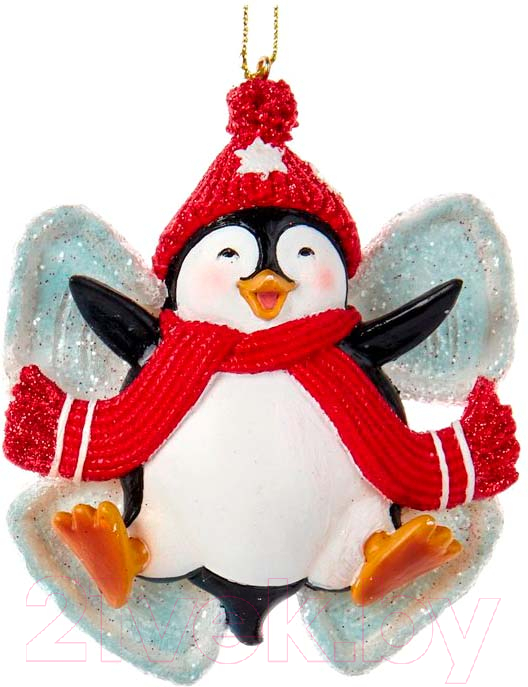 Елочная игрушка Kurt S. Adler Ангел-пингвин на снегу / E0704_1