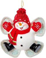Елочная игрушка Kurt S. Adler Ангел-снеговик на снегу / E0704_2 - 