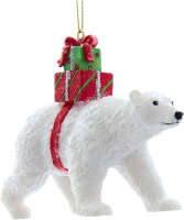 Елочная игрушка Kurt S. Adler Полярный медведь с подарком / E0760_1 - 