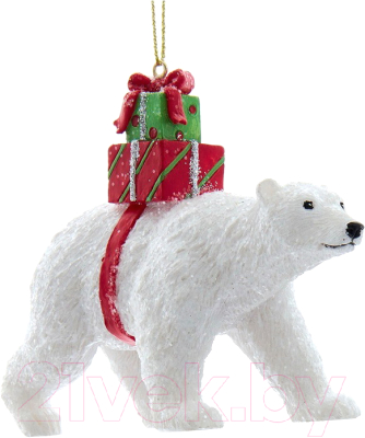 Елочная игрушка Kurt S. Adler Полярный медведь с подарком / E0760_1