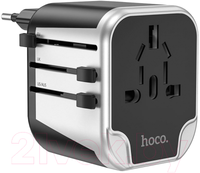 Адаптер питания сетевой Hoco AC5 (черный)