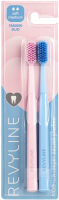 Набор зубных щеток Revyline Duo SM6000 / 6999 (2шт, розовый/голубой) - 
