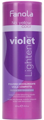 Порошок для осветления волос Fanola No Yellow Антижелтая фиолетовая обесцвечивающая пудра (450г)