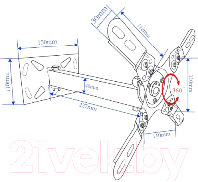 Кронштейн для телевизора Esperanza ERW003 