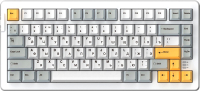 Клавиатура Dareu A81 (белый/желтый) - 