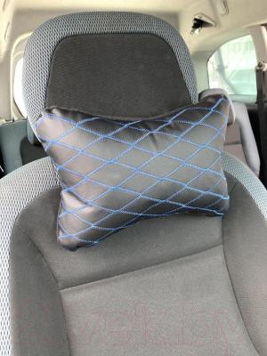 Подушка для автомобиля Sled 18x18см (синяя клетка)