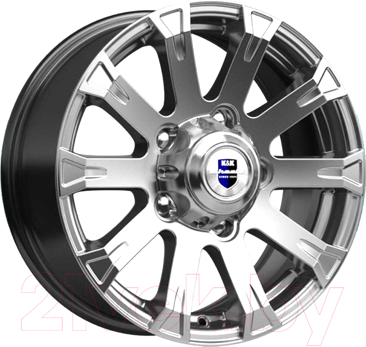 Литой диск K&K Байкал 16x7" 5x139.7мм DIA 98мм ET 35мм Дарк платинум