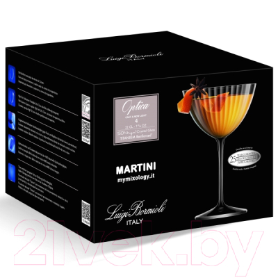 Набор бокалов Luigi Bormioli Optica Martini / 13168/02 (4шт)