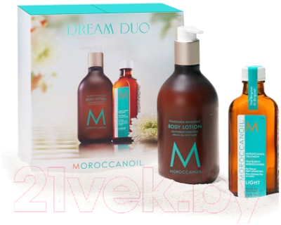 Набор косметики для тела и волос Moroccanoil Dream Duo 2023 Light Масло+Лосьон для тела (100мл+360мл)