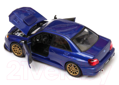 Масштабная модель автомобиля Welly Subaru Impreza WRX STI / 22487NS-W (синий)