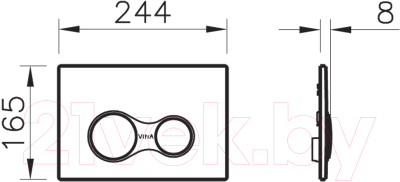 Кнопка для инсталляции VitrA 740-0411 (черный матовый)