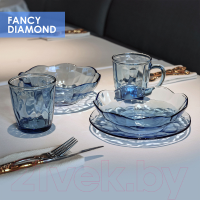 Тарелка столовая глубокая No Brand Fancy Diamond 50282-06