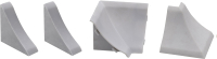 Комплект аксессуаров к плинтусу для столешницы El-mech-plast ПВХ LP (темно-серый) - 