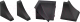 Комплект аксессуаров к плинтусу для столешницы El-mech-plast ПВХ LP (черный) - 