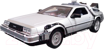 Масштабная модель автомобиля Welly DeLorean DMC-12 Назад в будущее / 22441FV-GW (серебристый)