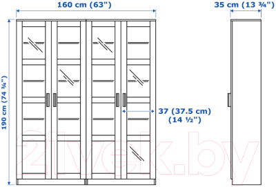 Шкаф с витриной Ikea Бримнэс 692.782.36