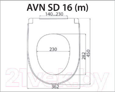 Сиденье для унитаза АВН SD 16m (с микролифтом)