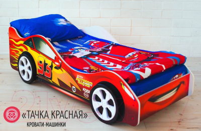 Стилизованная кровать детская Бельмарко Тачка / 512 (красный)