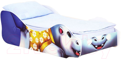 Стилизованная кровать детская Бельмарко Бегемот Мотя / 551