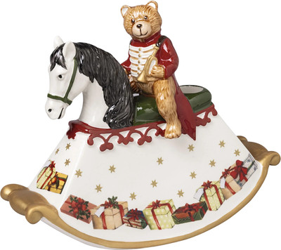 

Подсвечник, Christmas Toys. Мишка на лошадке-качалке / 14-8327-6551