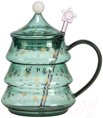 Изображение товара Кружка Noel Christmas Tea / 1023241 (с крышкой и стеклянной палочкой)
