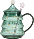 Миниатюра изображения товара Кружка Noel Christmas Tea / 1023241 (с крышкой и стеклянной палочкой)