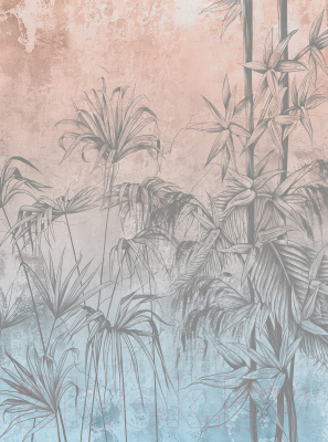 Фотообои листовые Vimala Листья пальмы фреска (270x200)