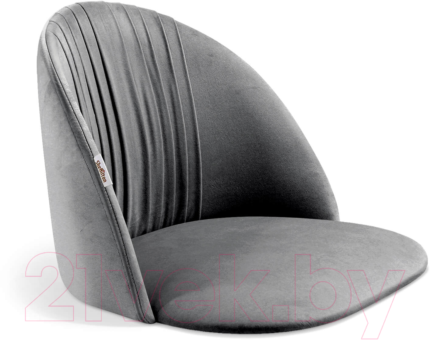 Стул барный Sheffilton SHT-ST35-1/S148 (угольно-серый/черный муар/золото микровелюр/металл) — фото 2