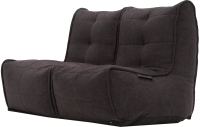 Бескаркасный диван Sled Лофт 2 рогожка 130х70х80 (черный) - 