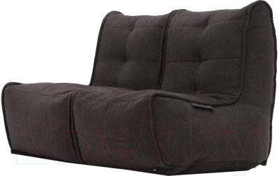 Бескаркасный диван Sled Лофт 2 рогожка 130х70х80 (черный)