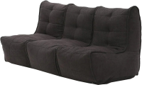 Бескаркасный диван Sled Лофт 3 рогожка 180х70х80 (черный) - 