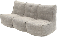 Бескаркасный диван Sled Лофт 3 рогожка 180х70х80 (серый) - 