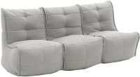 Бескаркасный диван Sled Лофт 3 рогожка 180х70х80 (светло-серый) - 