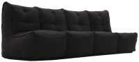 Бескаркасный диван Sled Лофт 4 рогожка 240х70х80 (черный) - 