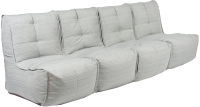 Бескаркасный диван Sled Лофт 4 рогожка 240х70х80 (белый) - 