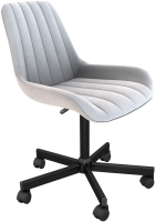 Кресло офисное Sheffilton SHT-ST37/S155 (серое облако/черный микровелюр/пластик/металл) - 