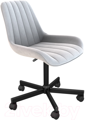 Кресло офисное Sheffilton SHT-ST37/S155 (серое облако/черный микровелюр/пластик/металл)
