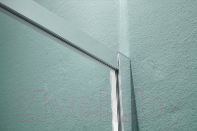 Душевая стенка Aquatek 100x200 / AQ ARI WA 10020CH (хром/прозрачное стекло)