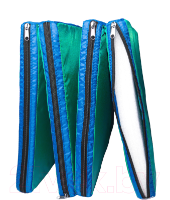 Гимнастический мат Зубрава 0.6x1.6м / МТТ0616004 (зеленый/синий)