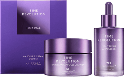 

Набор косметики для лица, Time Revolution Night Repair Сыворотка+Крем