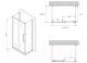 Миниатюра изображения товара Душевой уголок Abber Schwarzer Diamant AG30120MH-S50M-S50M